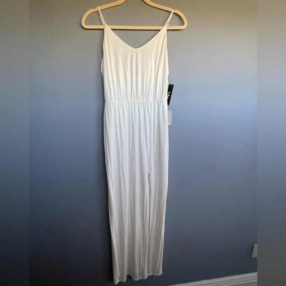 Lulus White Maxi Dress. Small, with Slit. New with tags - Picture 2 of 7